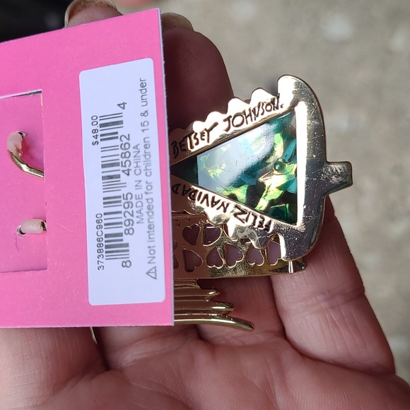 NWT Christmas Betsey Johnson mismatched earrings tree angel - Picture 3 of 3